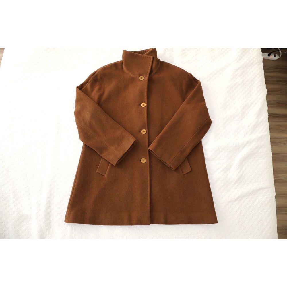 Talbots Women's Wool Long Coat SIZE 16 Camel